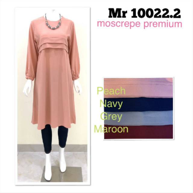 Gamis Tunik Polos Moscrepe Premium Modern