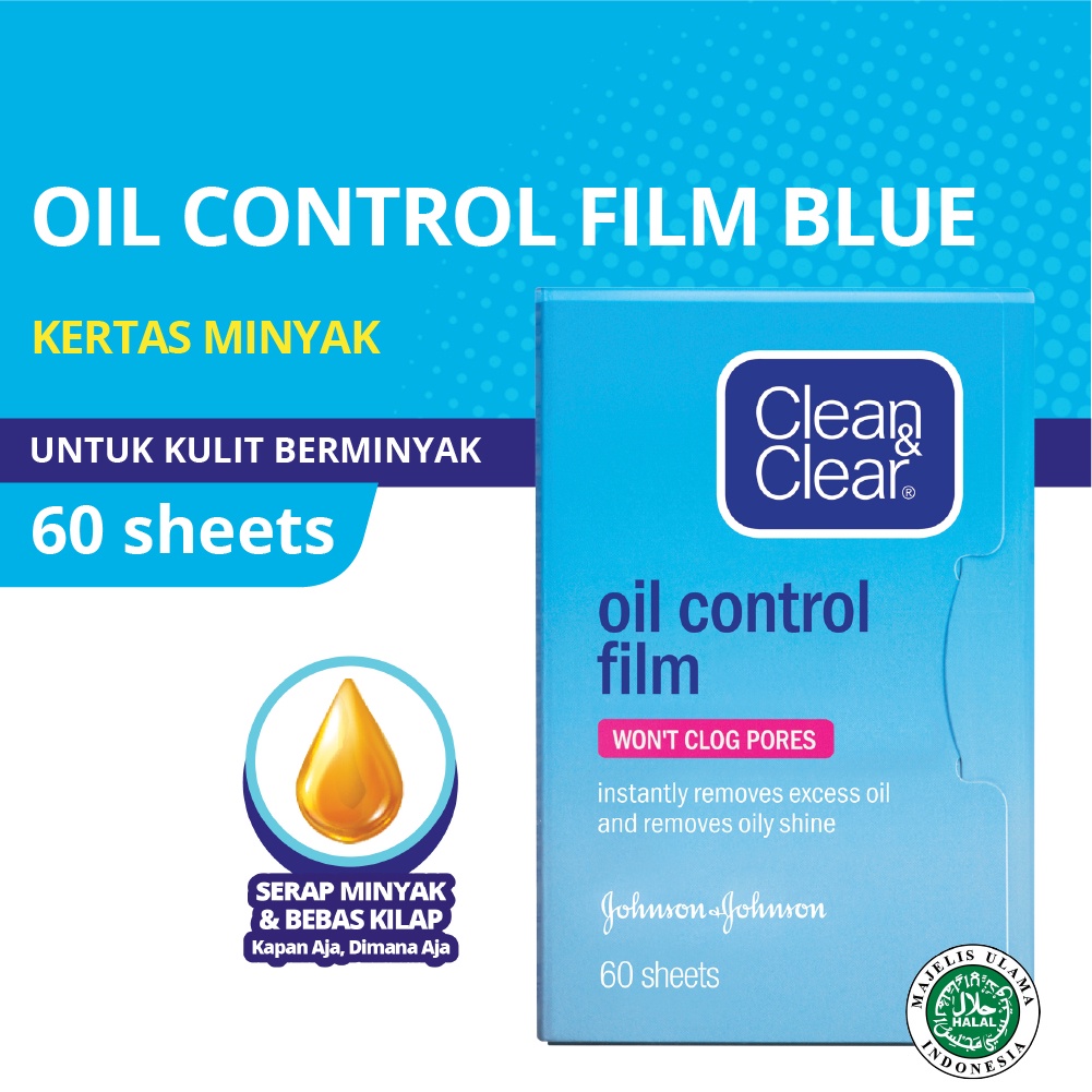 Clean &amp; Clear Oil Control Film Face Paper Kertas Minyak Wajah 50s / 60s