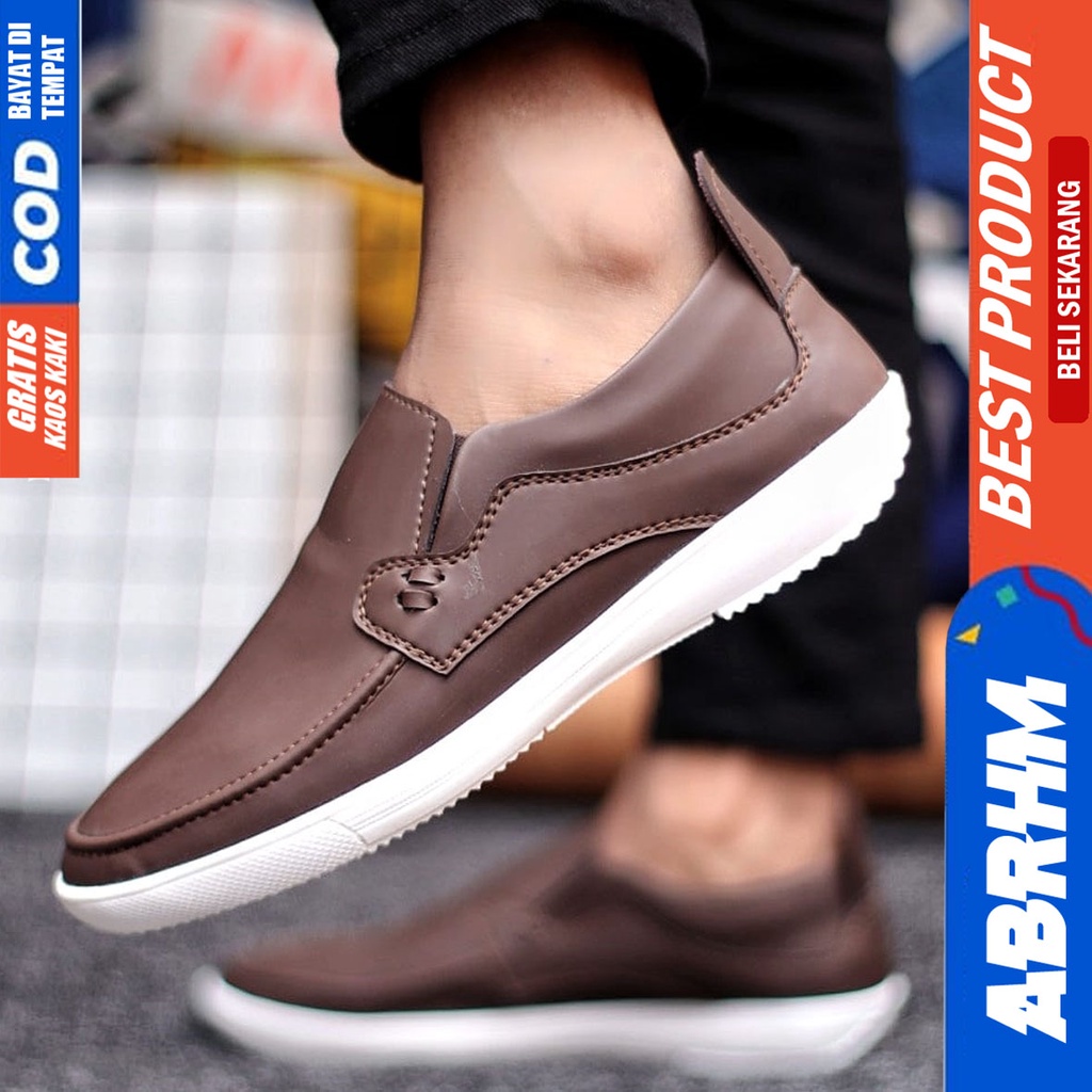 Abrhm Drosan - Sepatu Slip On Pria Casual