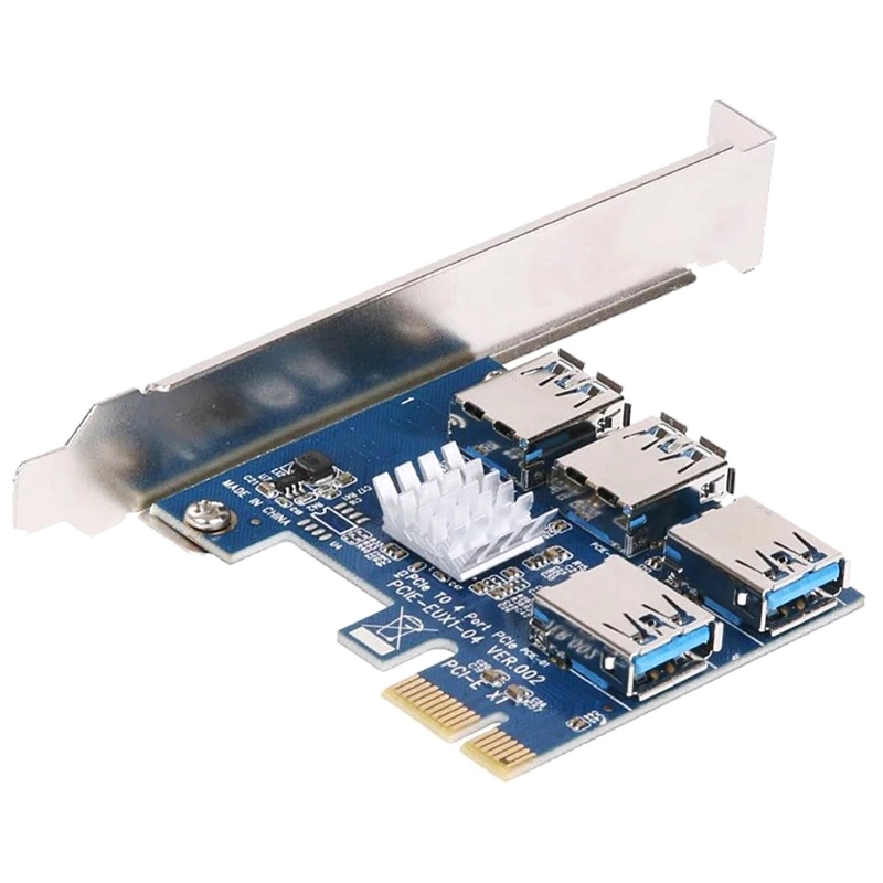 zzz PCI-E Extender Riser 1 to 4 PCI-E USB 3.0 Data Cable 16X Slots Mini ITX External Card PCI-E Adapter For Desktop Computer