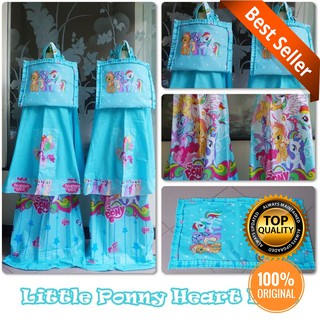 Jual Mukena Karakter Motif Sajadah Kuda Poni Heart Adem Usia Anak