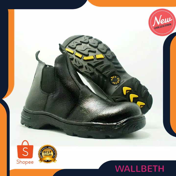  Sepatu  safety booth karet  king Arthur kulit asli home 