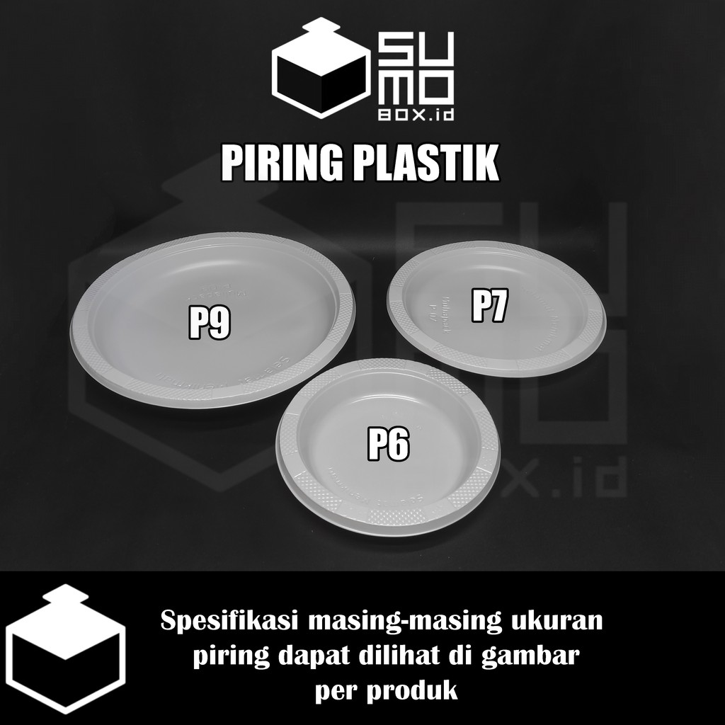 Piring plastik putih susu P7 / Piring plastik sedang M / Piring kue makan disposable [ECERAN]-2