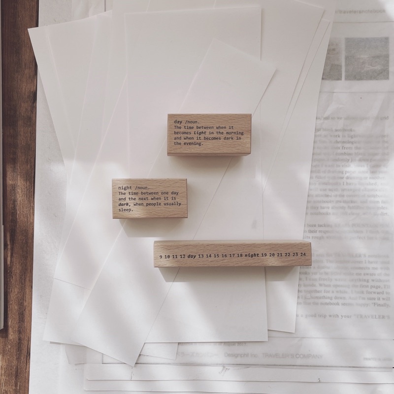 

Penny.fei day & night Rubber Stamps Set