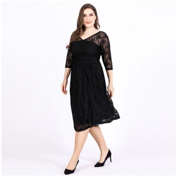 women's plus size black dress