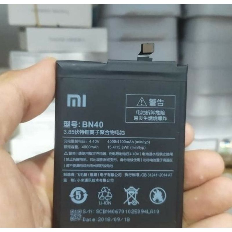 baterai batre xiaomi redmi 4 prem redmi 4 pro bn40 original