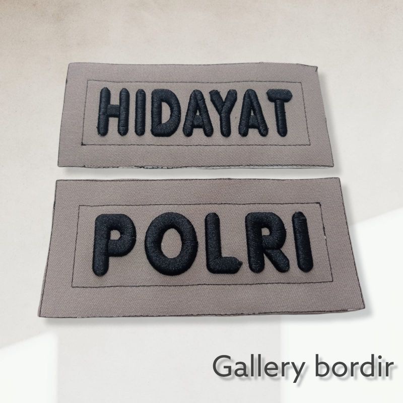 Bordir Nama Polri 3D