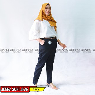 JENNA SOFT JEANS  Celana  Panjang Wanita Semi Soft Jeans  