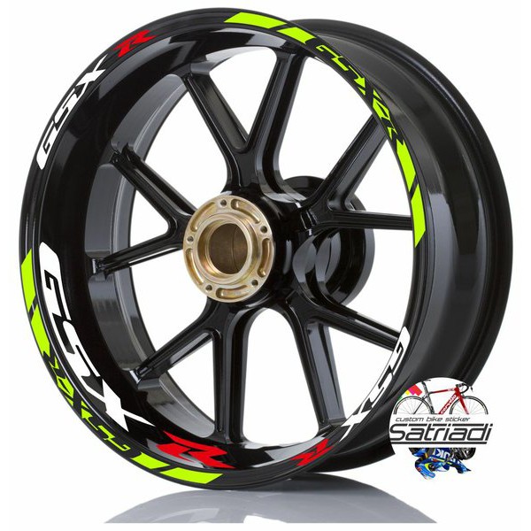 Stiker Velg Sticker Decal Motor Suzuki GSXR GSX-R GSX R 150 kuning fluo stabilo vN17