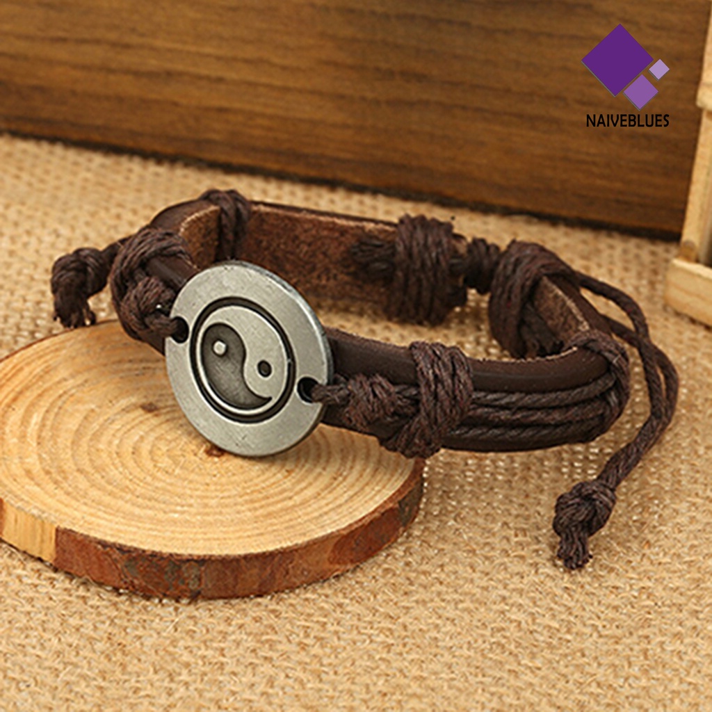 Gelang Multilayer Bahan Kulit Imitasi Desain Infinity Untuk Unisex