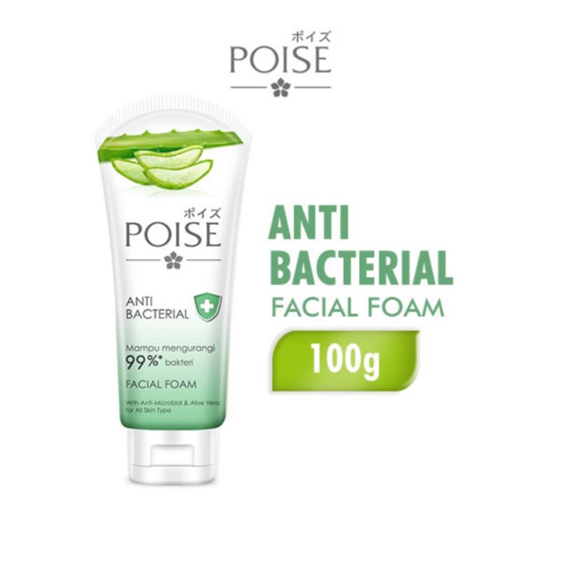 poise antibacterial facial foam 100g