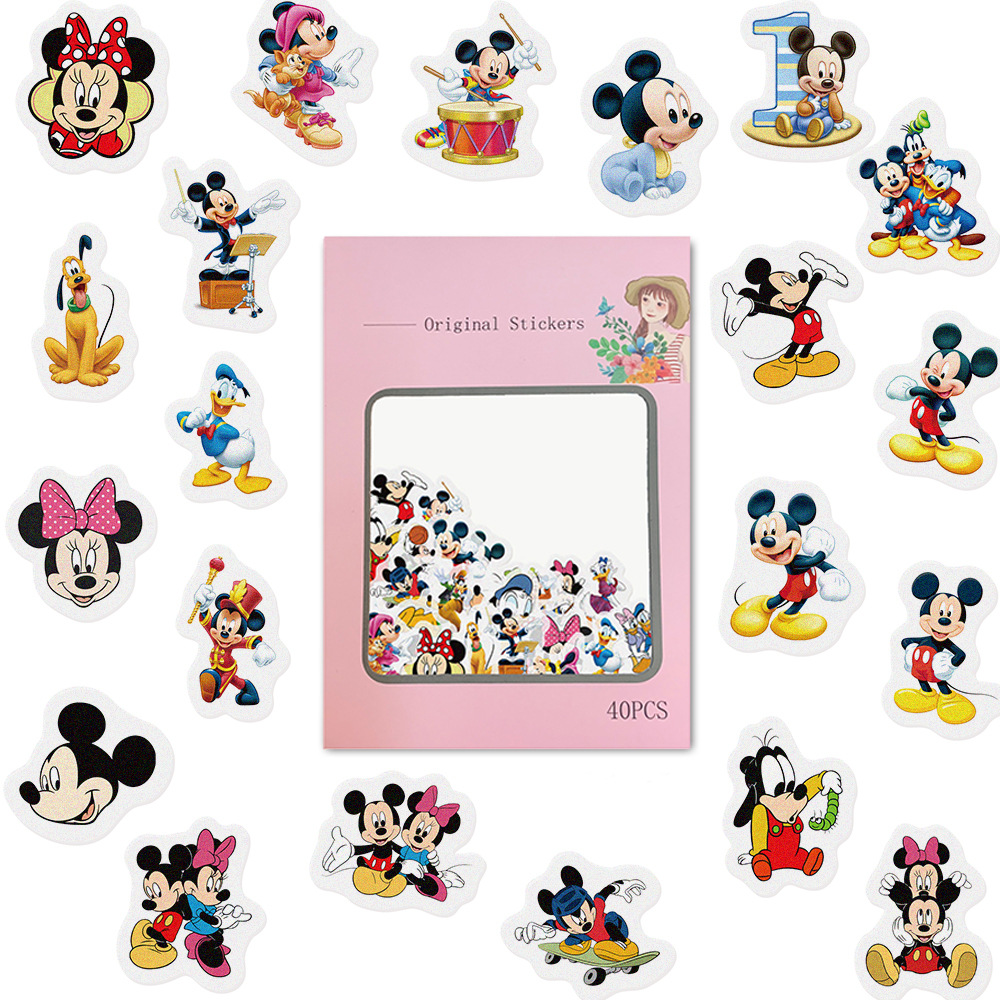 Mickey Mouse cartoon and paper hand account sticker pack photo album diary DIY hand account sticker pack 40 pieces