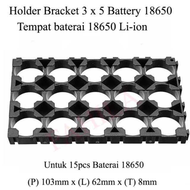 Holder Battery 3x5 18650