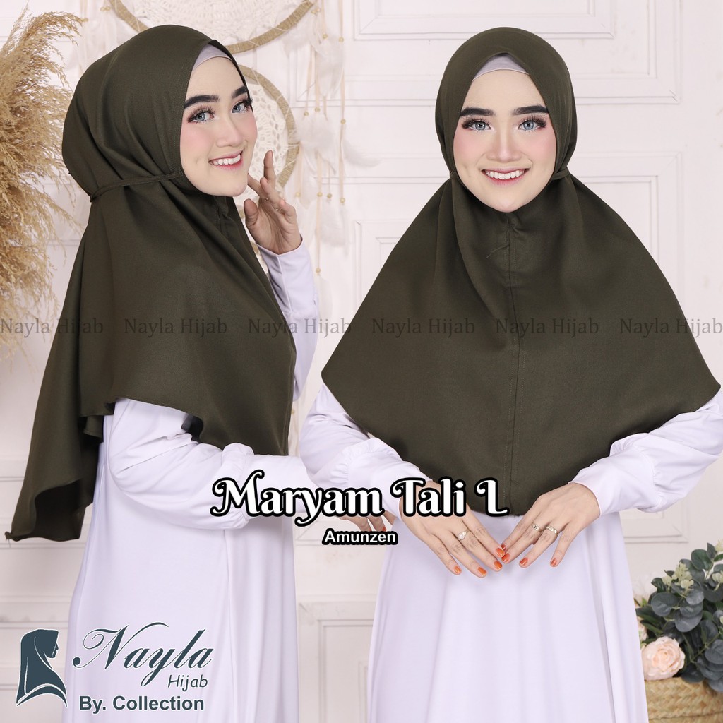 BERGO MARYAM TALI HIJAB BERGO MARYAM TALI AMUNZEN CREPE L JILBAB KHIMAR TALI L NAYLA HIJA'B