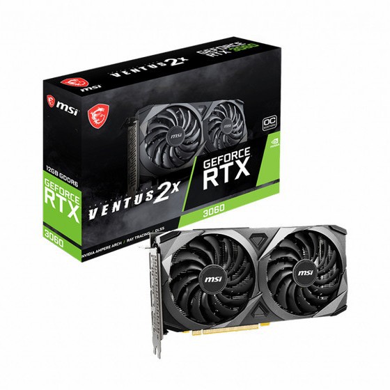 VGA MSI RTX 3060 VENTUS 2X 12G OC GDDR6 192 BIT - RTX3060 12GB