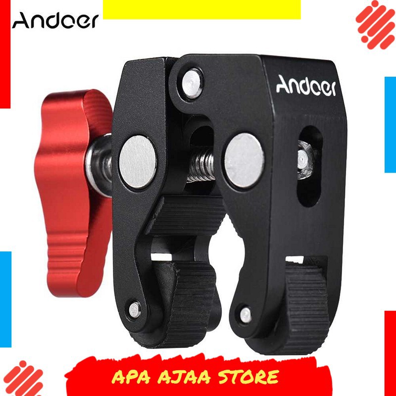 Hot Promo ! Andoer Ball Head Clamp Magic Arm Kamera 1/4 Thread for LED Light 1420