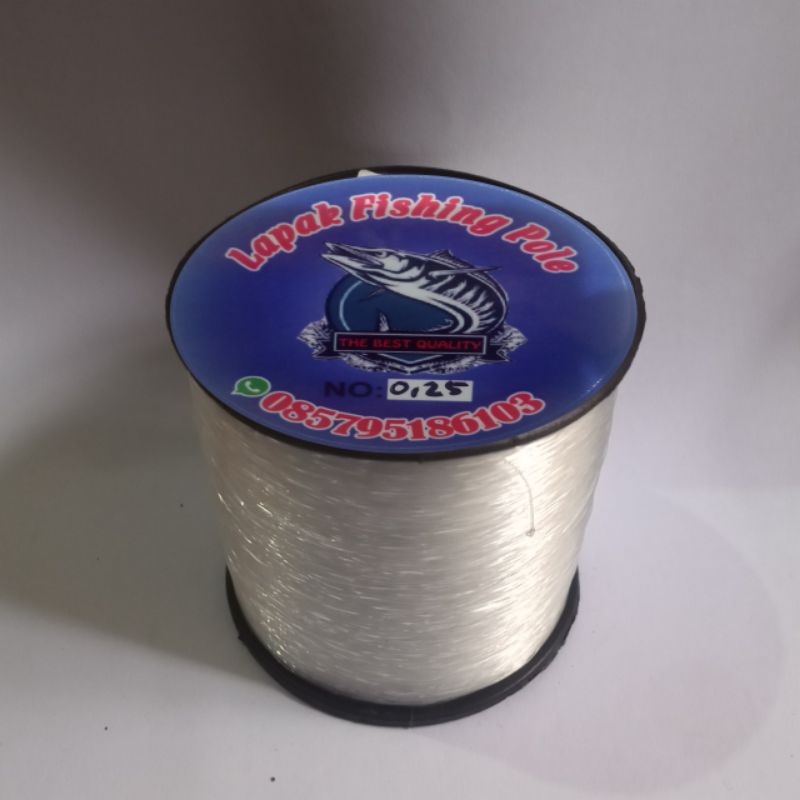 Senar pancing anti keriting kuat - golongan pancing warna bening ukuran 8lbs/0.25 (4kg)
