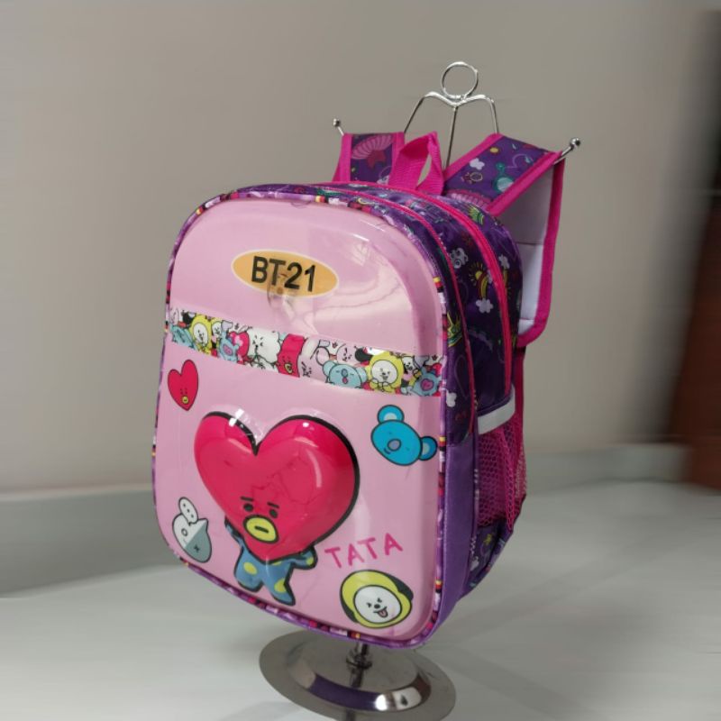 Tas anak perempuan Ransel Lampu nyala LED anak TK paud timbul 3D Hello Kitty Boba Bts Bt21 Unicorn prozen