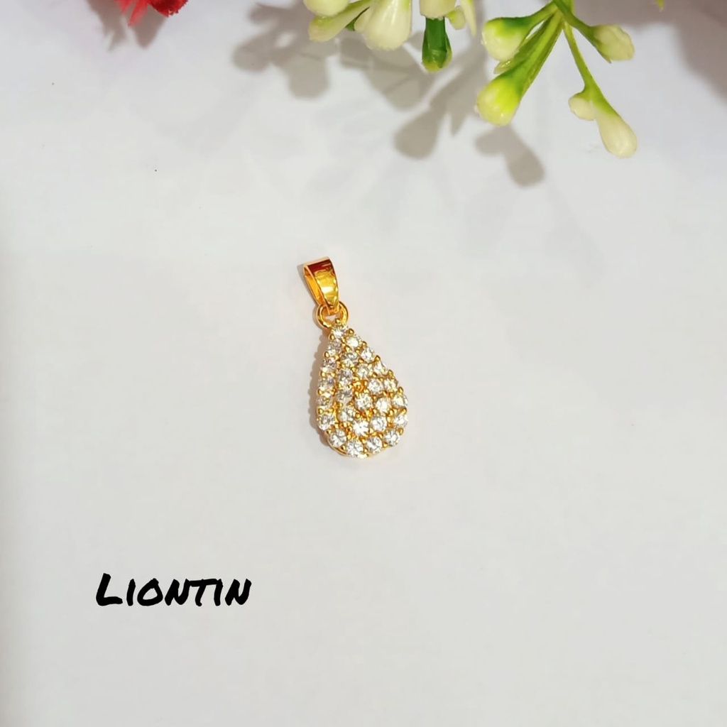 Kalung+Liontin permata simple imut logam emas Hongkong anti karat Gold &amp; Silver