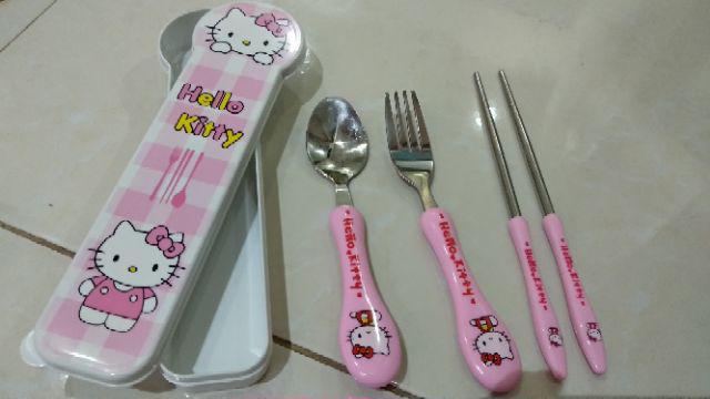 ♡♡ Agtaha 23.15♡♡ Sendok Set/ Sendok Makan Anak Set 3in1 Karakter/sendok,garpu,sumpit /set Doraemon
