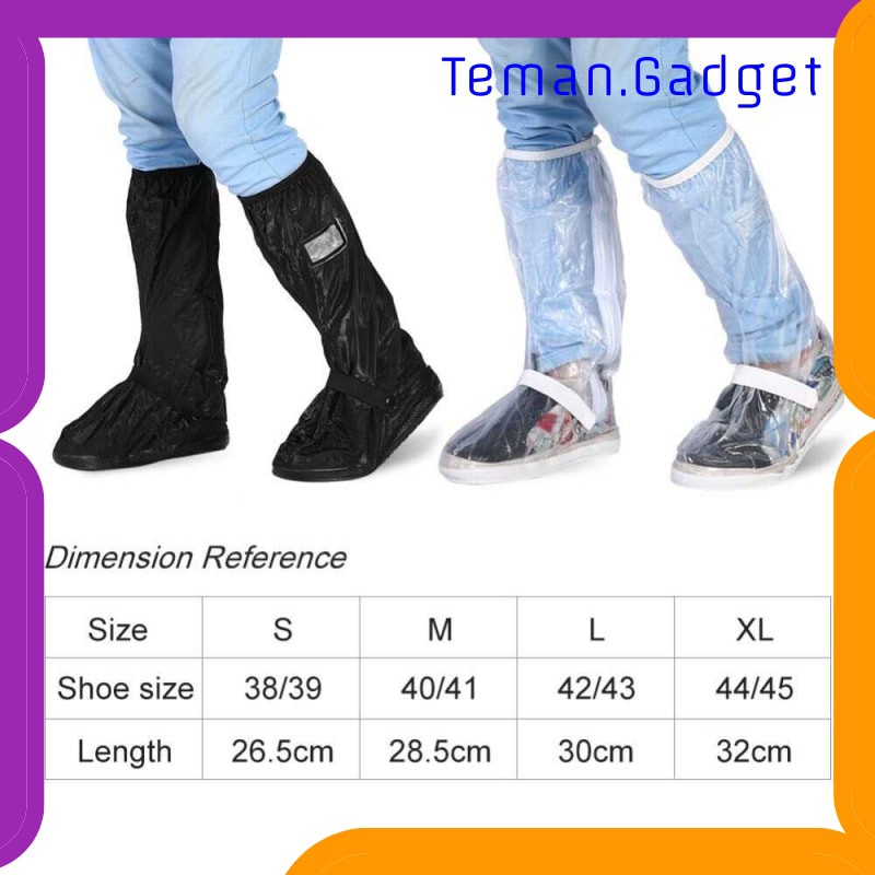 TG-FC013 Qiilu Rain Cover Hujan Sepatu dengan Reflektor Cahaya Size L - JY-819