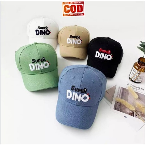 TOPI BASEBALL ANAK BORDIR SUPER DINO LAKI PEREMPUAN USIA 2-10 TAHUN