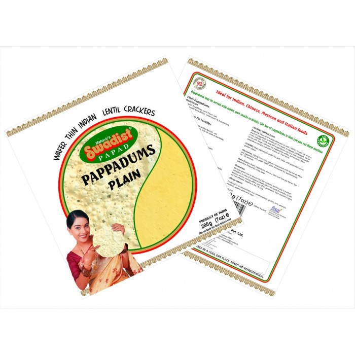 

TERBARU Swadist Papad | Kerupuk India | Swadist Pappadums | Snack India - Plain