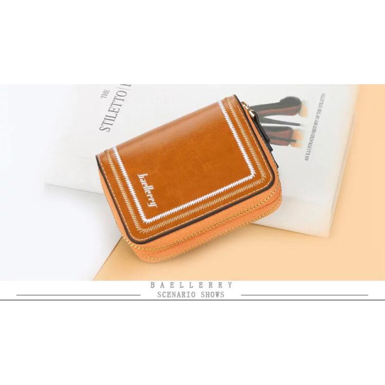 Baellerry Dompet Gantungan Kunci Mobil + Dompet Kartu Card Holder Kulit BLY27