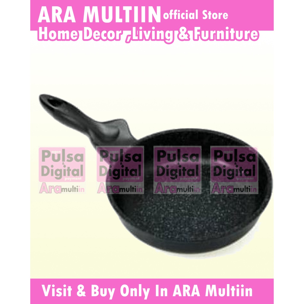 Krischef FRY PAN WOK PAN Wajan Penggorengan Marbel Tahan Lengket