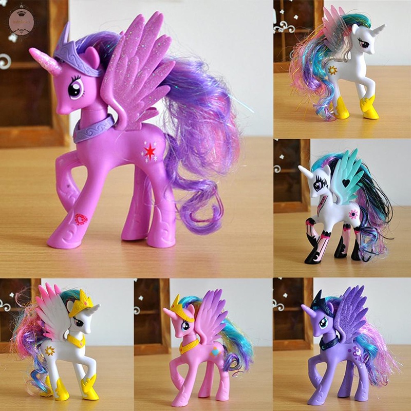 Boneka My Little Pony Luna Princess Warna Pelangi Ukuran 14cm Untuk Hadiah