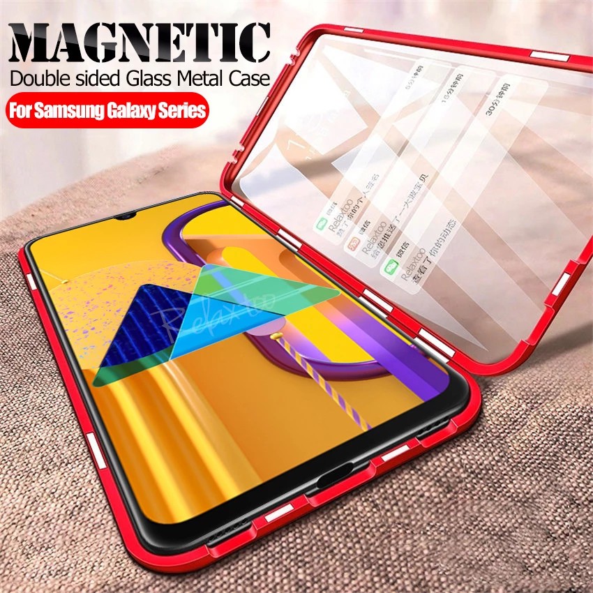 SAMSUNG S10+ S10 plus MAGNETIC CASE FULL DOUBLE COVER 360 KACA DEPAN BELAKANG CASING MAGNET