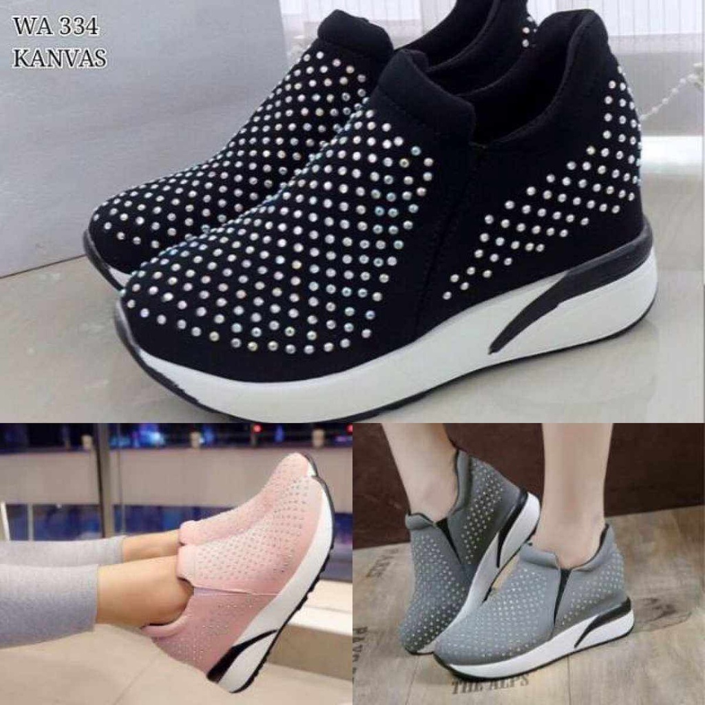 Sepatu Sneakers Wanita Hak Dalam Mute WA 343 Nyaman dipakai TERMURAH BISA COD - RFA ACC