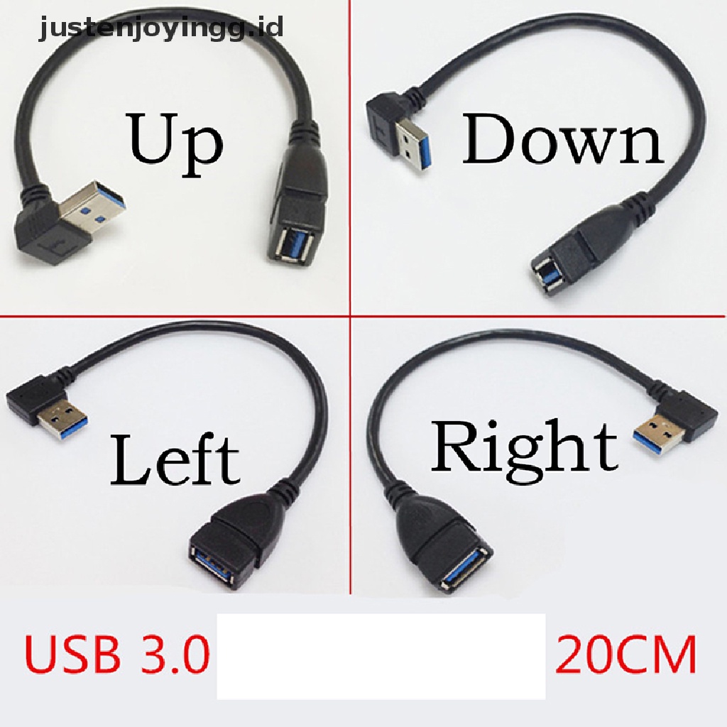 Kabel Extension Adapter Data Male to Female Sudut 90 Derajat USB 3.0 Kabel Data Adapter Extension USB 3.0 Male Ke Female Sudut 90 Derajat Usb 3.0