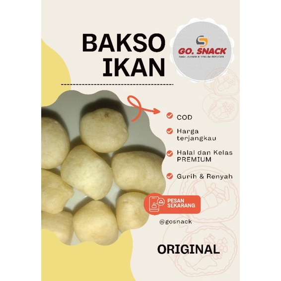 

Cemilan BAKSO IKAN enak dan renyah jajanan kering kiloan gosnack
