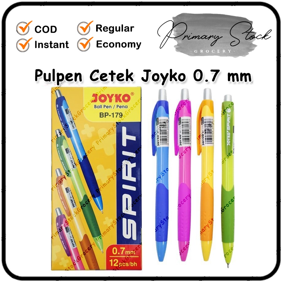 

Pulpen Joyko Spirit BP 179 Bulpen 0.7 mm Ball Pen Joyko 0.7mm