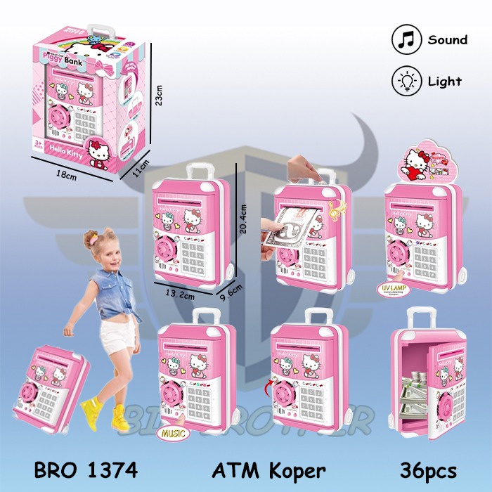 Mainan Anak Brankas Berbentuk Koper Travel Hello Kitty