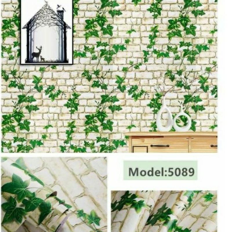 Wallpaper Sticker Motif Bata Daun