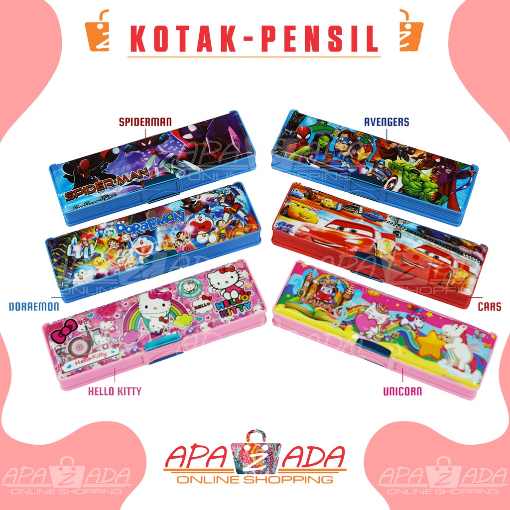 

Apazada - Tempat Pensil Magnet / Tepak Kotak Pensil Anak Karakter / Pencil Case Fancy CC-7807