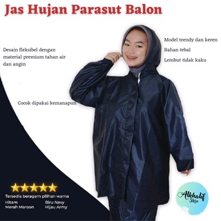 Jual Jas Hujan Parasut B   alon Berkualitas Harga Murah/Jas Hujan Setelan