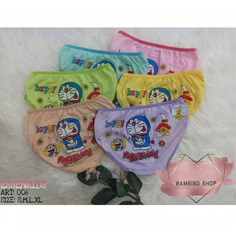 BAMBINO SHOP (READYSTOCK)6pcs-CELANA DALAM-KANCUT ANAK-CD ANAK/BALITA BAHAN KATUN MOTIF DORAEMON COD