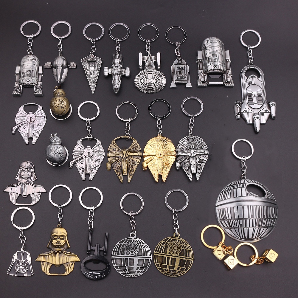 1 Pc Gantungan Kunci Model Darth Vader Star Wars Millennium Falcon Warships Bahan Alloy