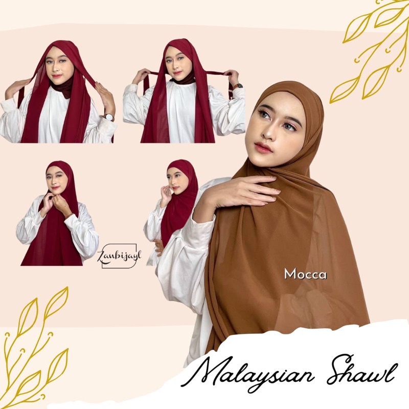 Hijab instan Malaysian shawl / hijab melayu instan
