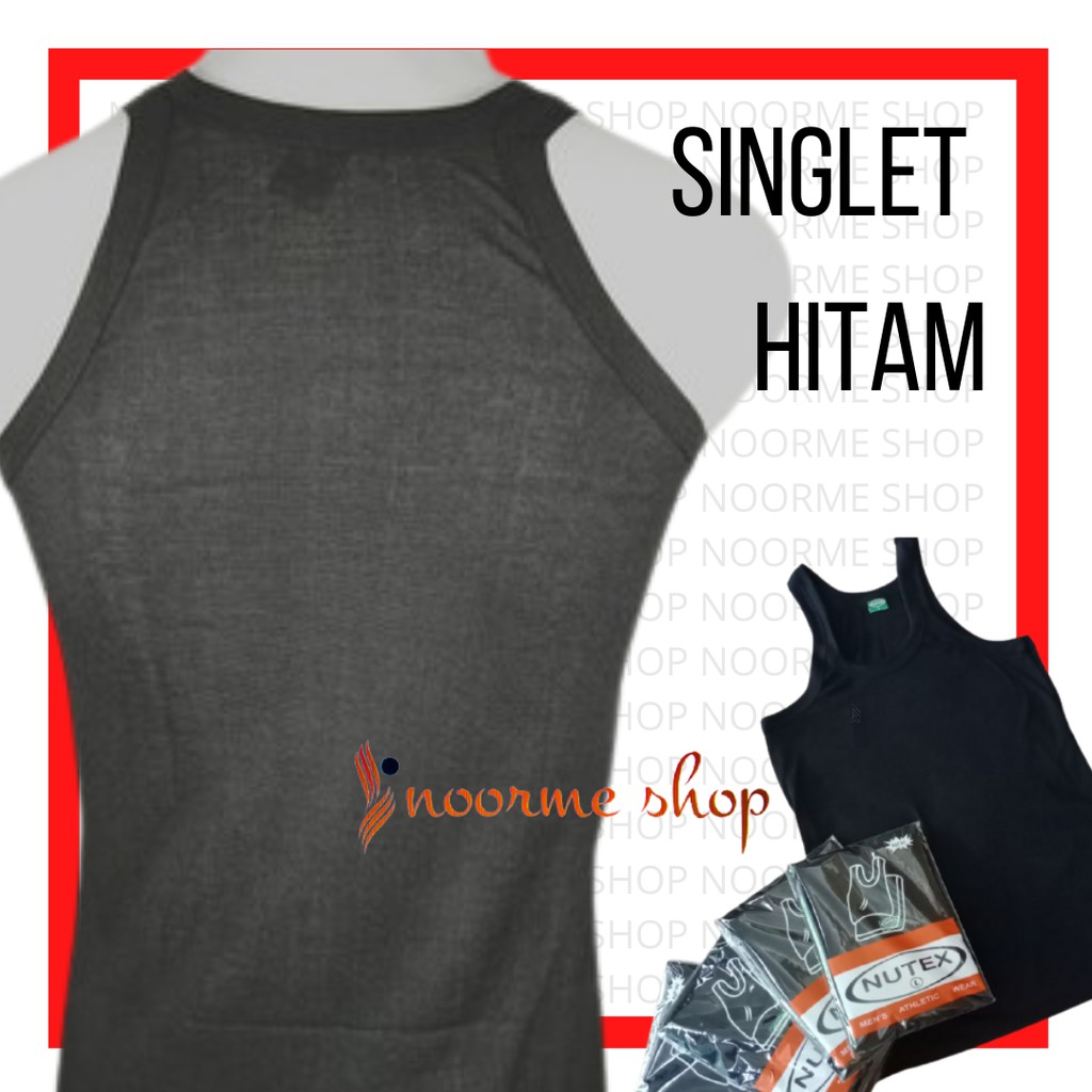 BELI 5 GRATIS 1 - Kaos Dalam Hitam - Singlet Pria Remaja Dewasa Hitam - Kaos Dalaman Hitam