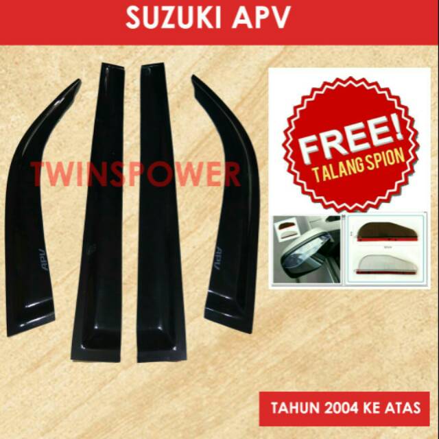 Talang Air Mobil Slim Suzuki APV Bonus Talang Spion Talang Air Mobil Slim Suzuki APV Bonus Talang Spion