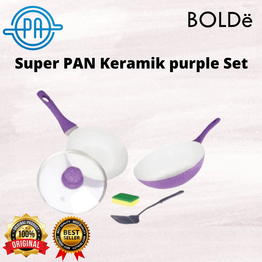 SUPER PAN BOLDE PANCI KERAMIK SET 5PCS ORIGINAL - UNGU