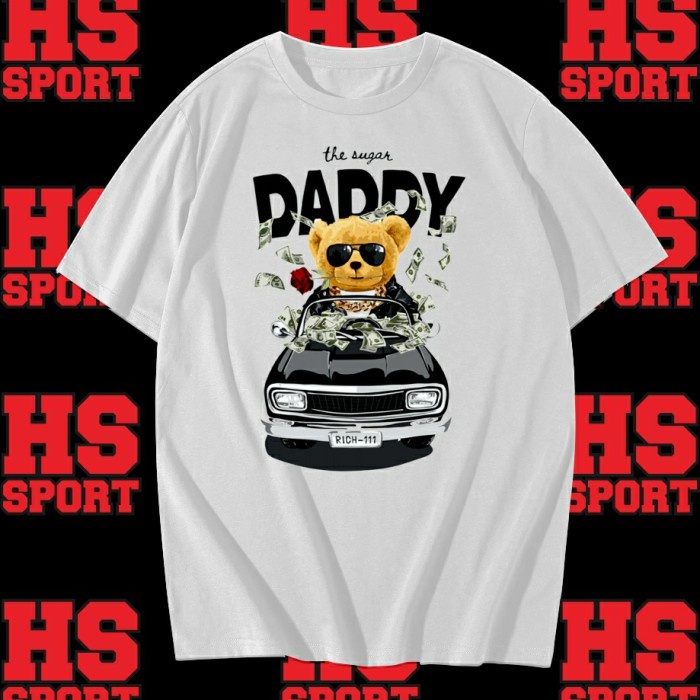 KAOS BEAR - BAJU BERUANG - TSHIRT BEAR - BAJU BEAR DADDY KAYA MOBIL