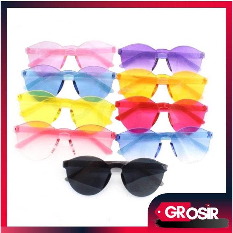 Grosir - F297 (Dewasa) Kacamata Fashion Wanita Satu Warna / Eyeglases /  Aksesoris Wanita