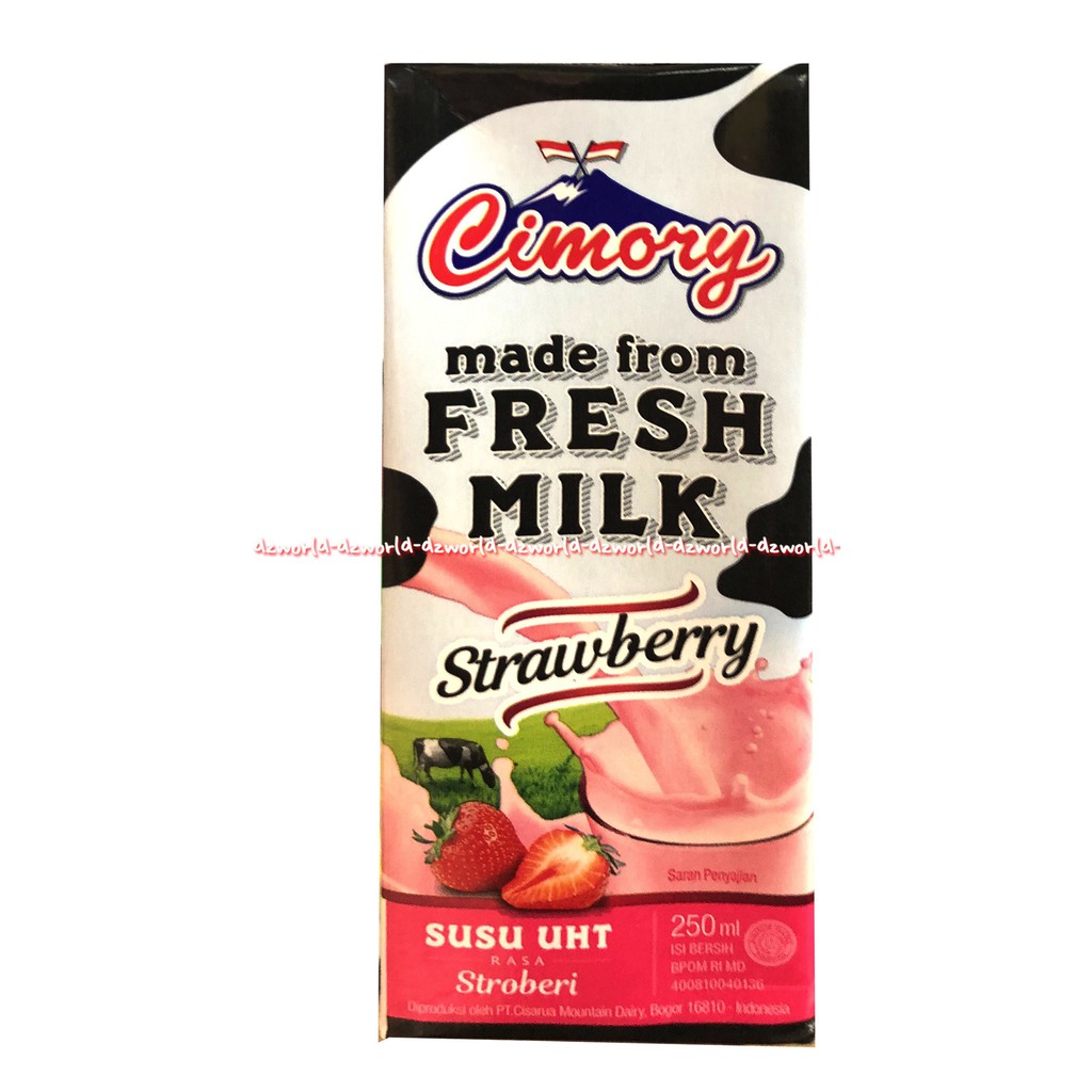 Cimory Made From Fresh Milk 250ml Full Cream Strawberry Blueberry Susu UHT Cimori