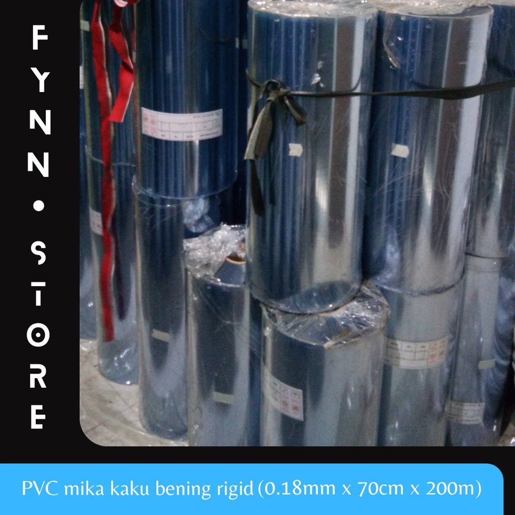 

PVC mika rigid kaku clear tebal 0.18 mm x 70 cm x 200 m