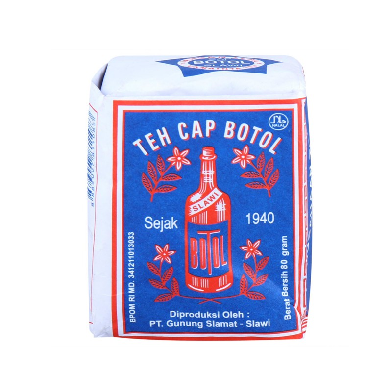 Teh Cap Botol Kemasan Biru 40gram/pack